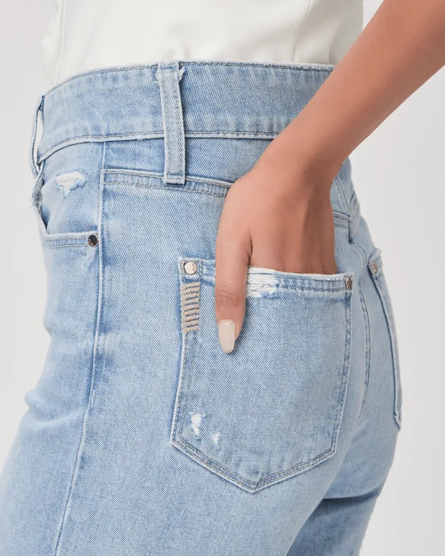 Sasha Wide Leg Jean in Maeve Destructed