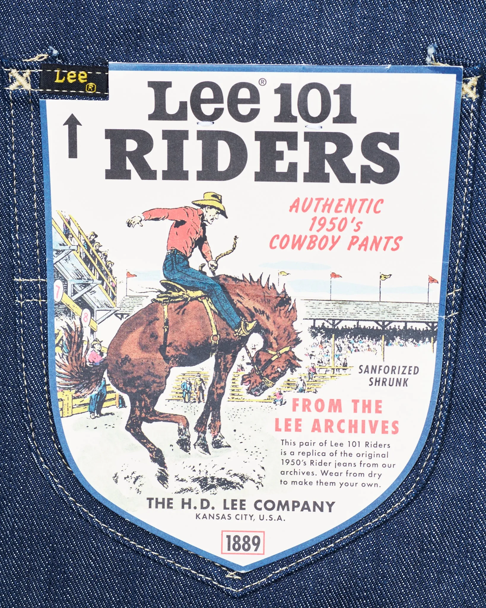 Second Hand Deadstock Lee 101 50's Riders Jeans W31 / L32
