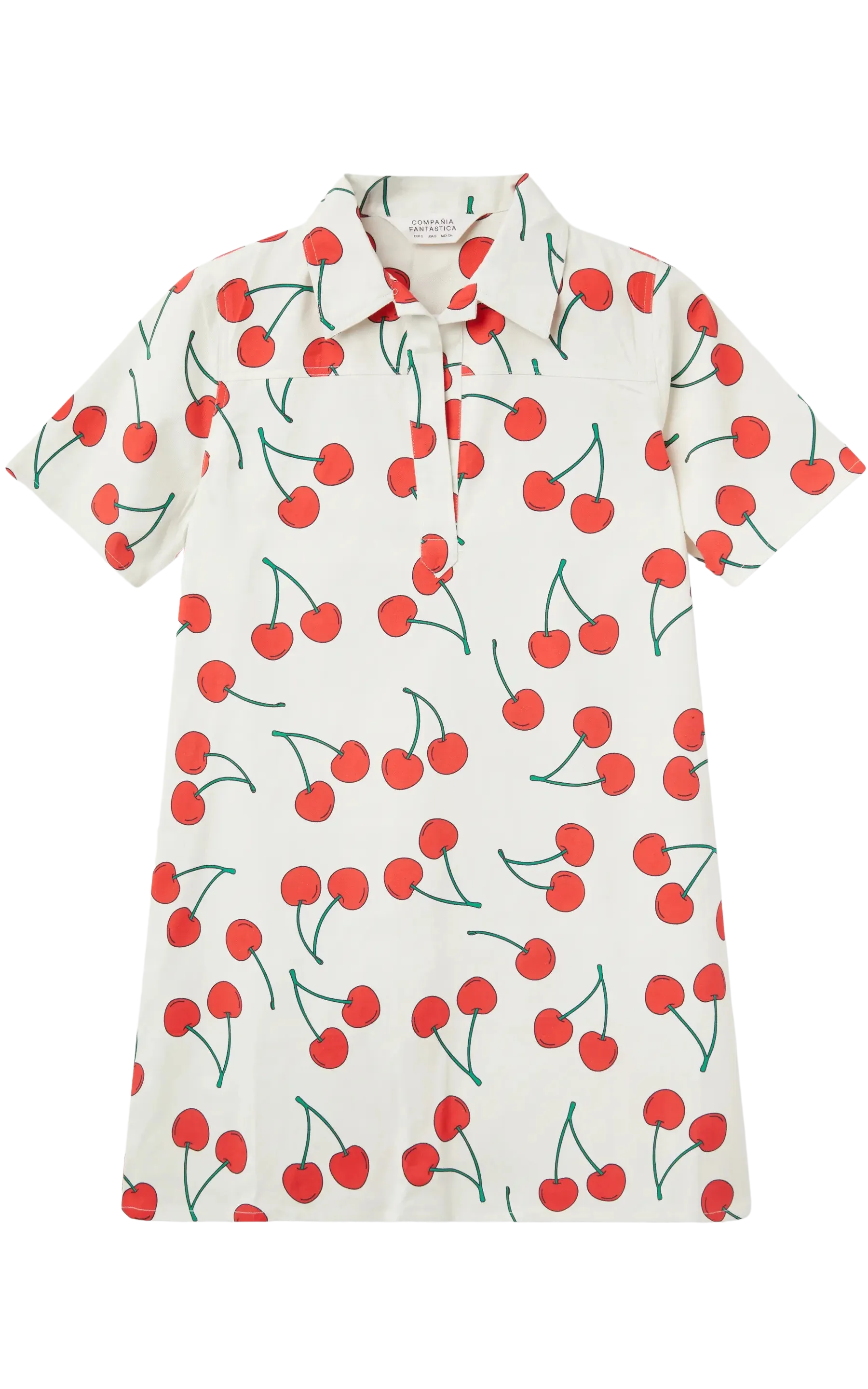 Short Cherry Print Dress