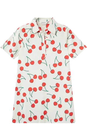 Short Cherry Print Dress