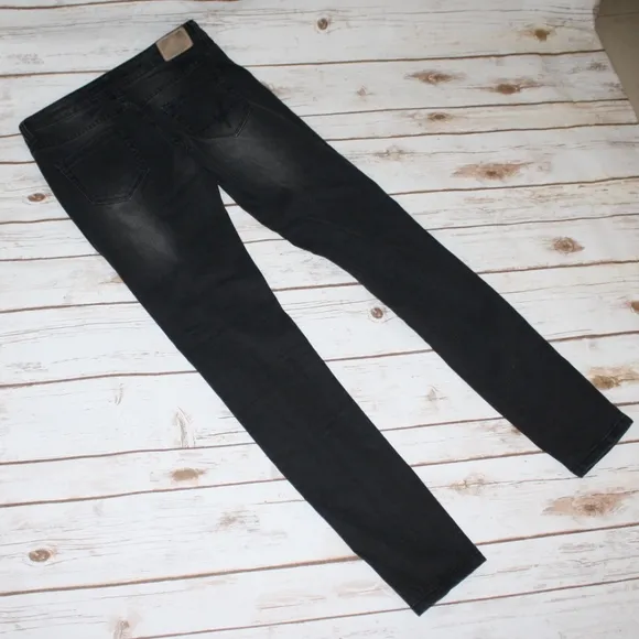 Silvian Heach Black Slim Distressed Jeans
