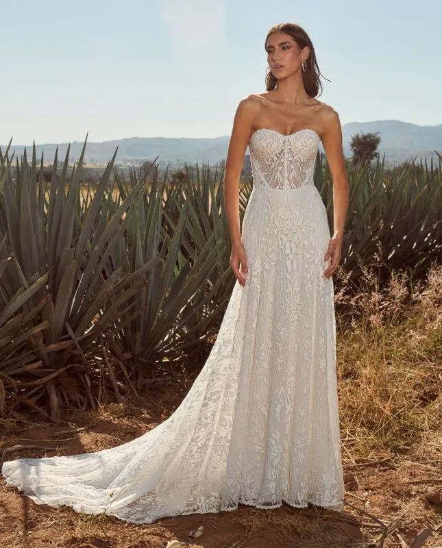 Size 12 La Perle LP2446 Cove Ivory Gown