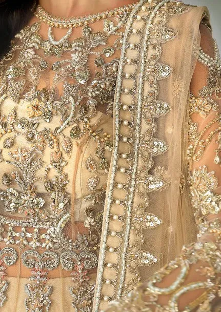 Skin Peach Lehenga Gown for Pakistani Bridal Dresses