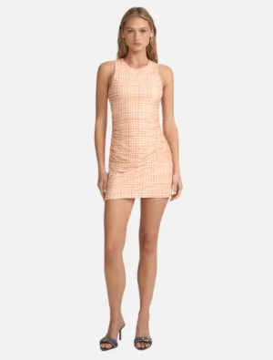 Skipper Mini Dress - Peach Gingham