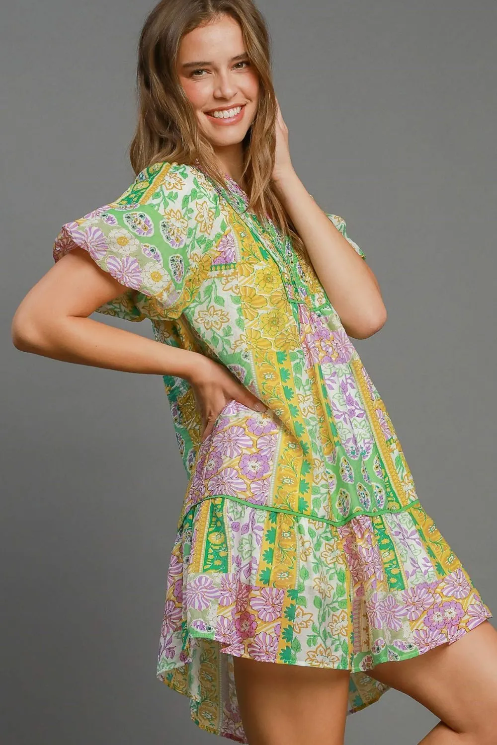 Smocked Floral Puff Sleeve Mini Dress: Stylish Comfort for Casual Days