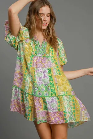 Smocked Floral Puff Sleeve Mini Dress: Stylish Comfort for Casual Days