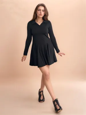 Solid Black Bodycon Dress