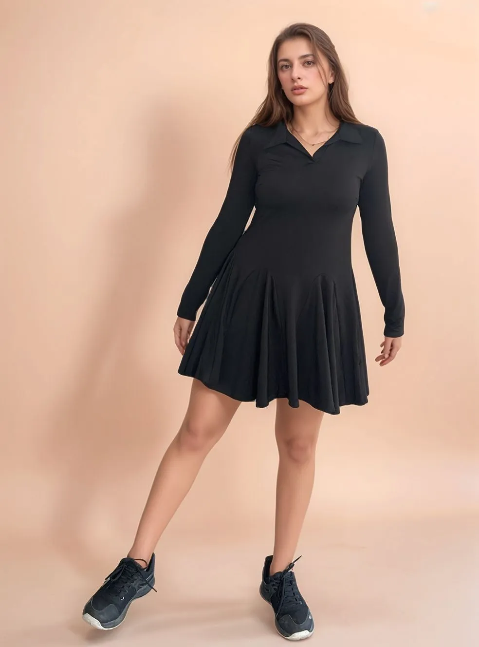 Solid Black Bodycon Dress
