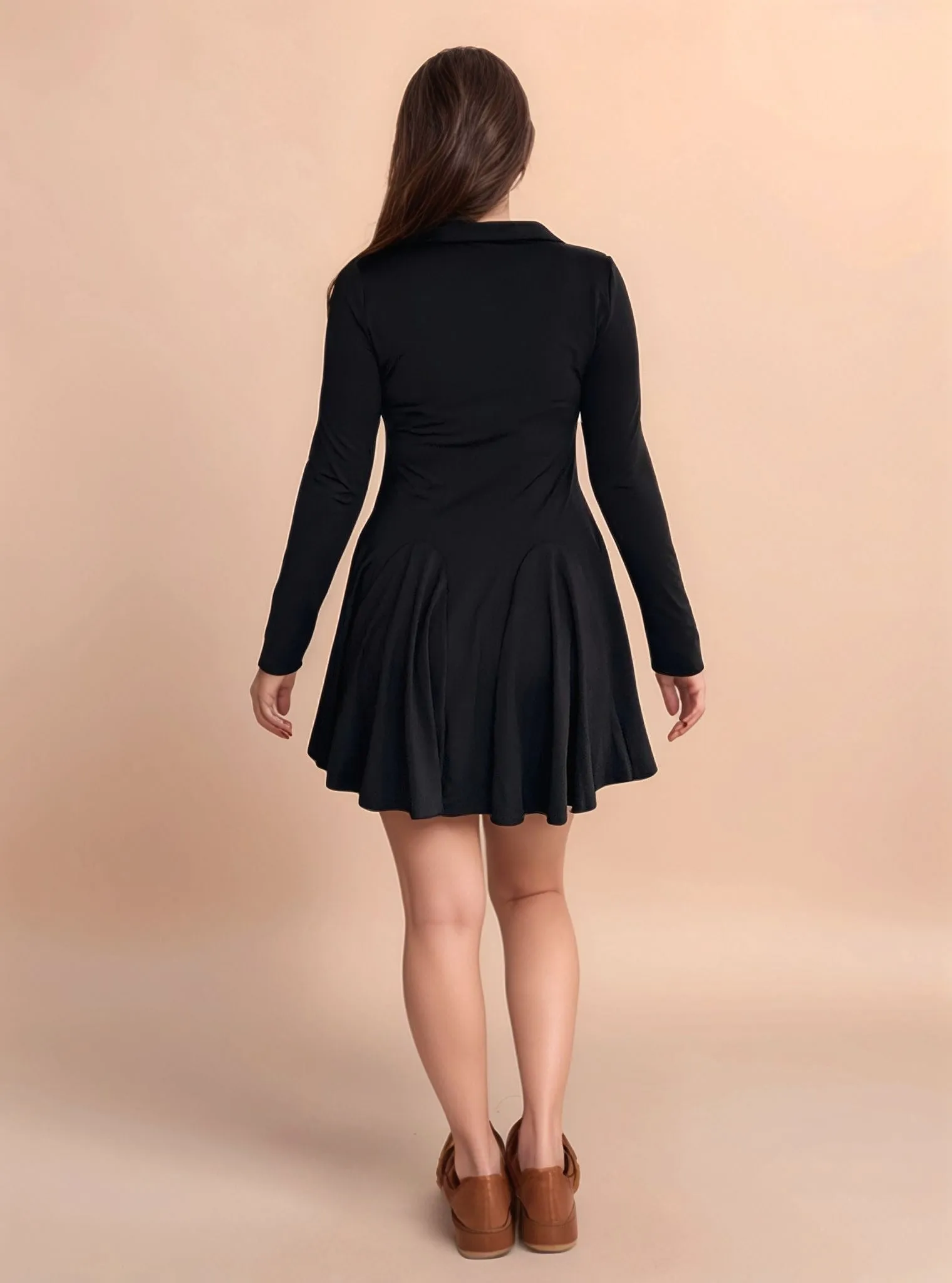Solid Black Bodycon Dress
