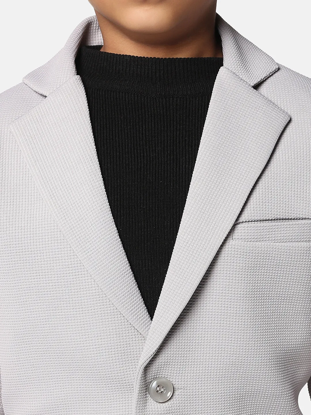 Solid Single Breasted Party Boys Blazer