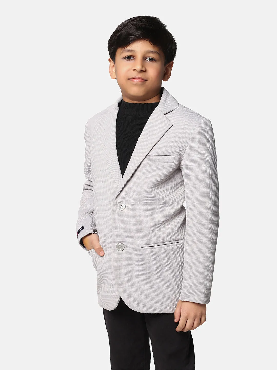 Solid Single Breasted Party Boys Blazer