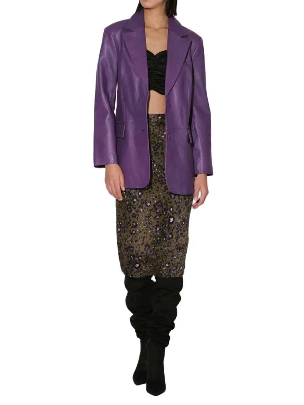 Spark Modern Leather Blazer for Women