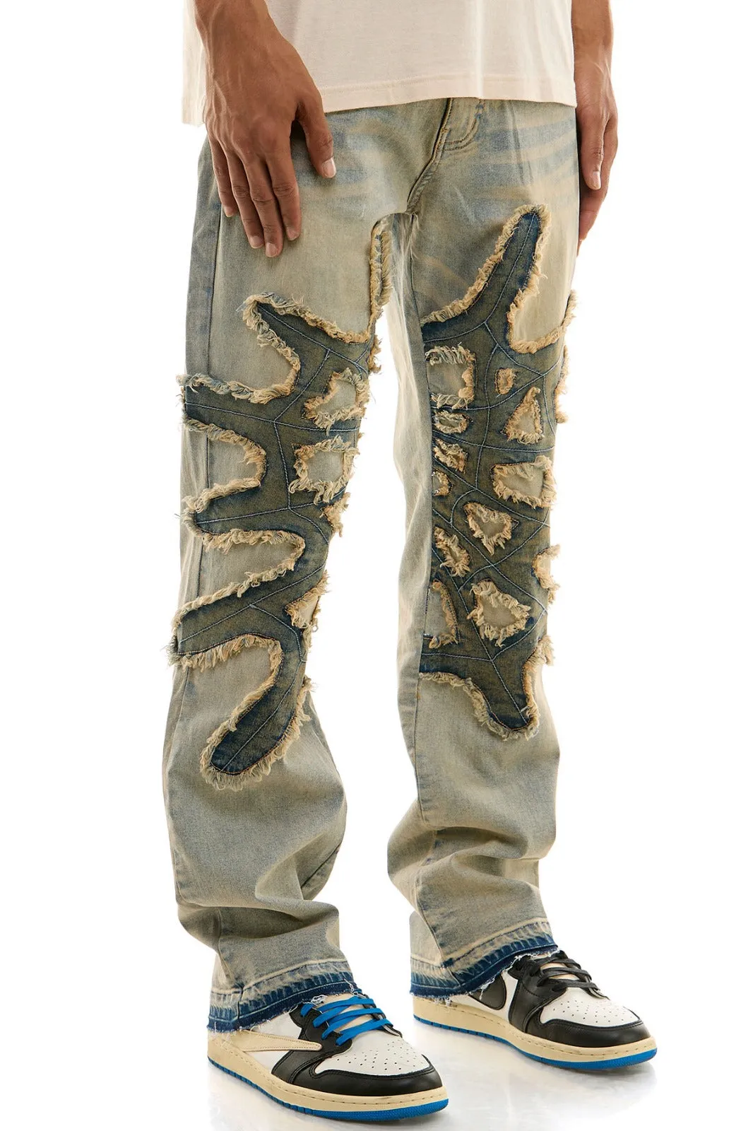 Spider Web Slim Jeans - Slim Fit
