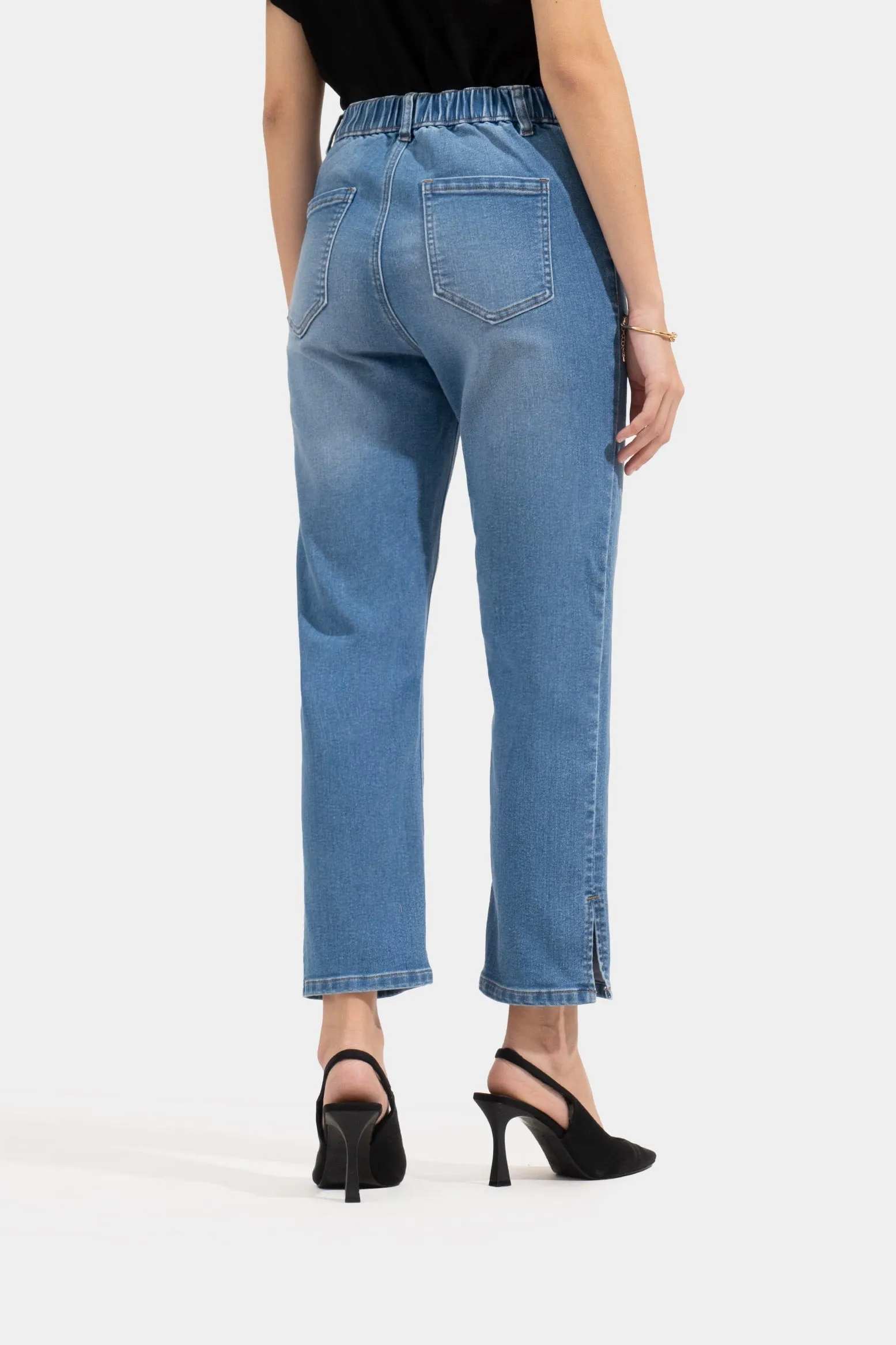 Split Hem Slim Cozy Jeans