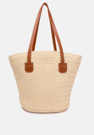 Straw Rope Market Tote Bag By Ruw