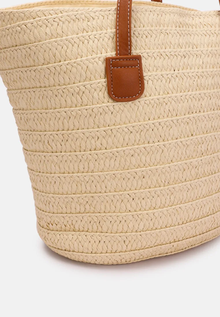 Straw Rope Market Tote Bag By Ruw