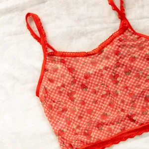 Strawberry Jam Printed Crop Cami