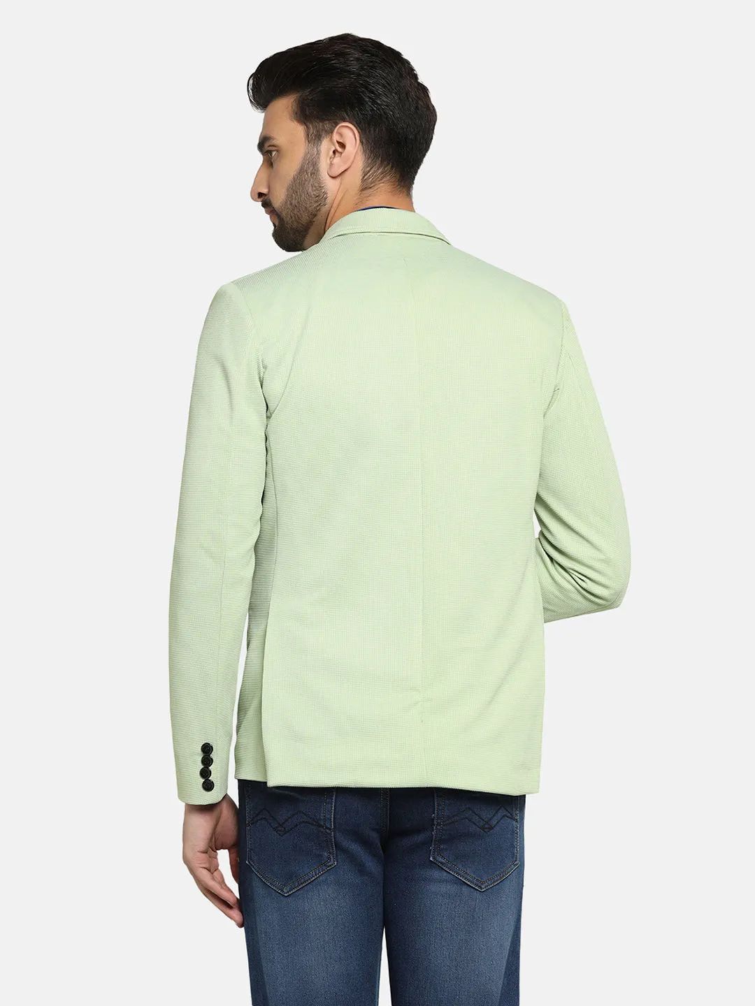 stretchable Textured Men Blazer
