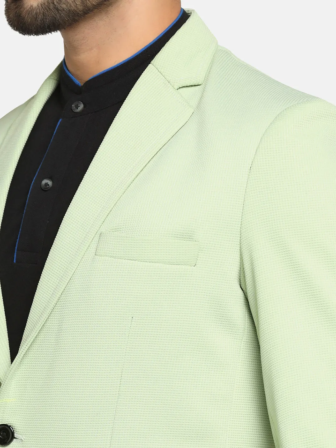stretchable Textured Men Blazer