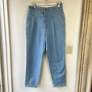 Sunset Blues Vintage Deadstock High Rise Pleated Western Light Wash Mom Jeans