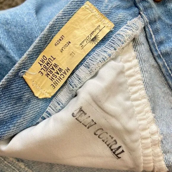 Sunset Blues Vintage Deadstock High Rise Pleated Western Light Wash Mom Jeans