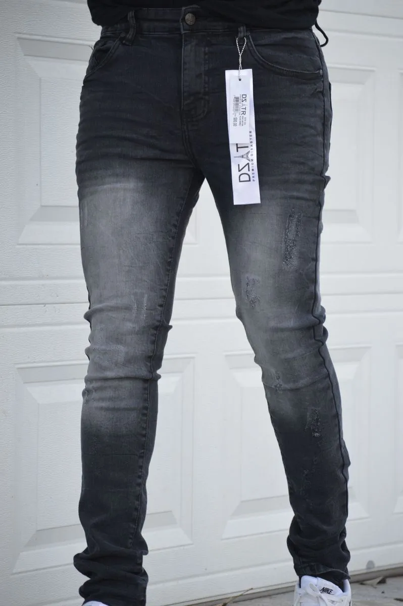 SUPER STRETCH DENIM - SLIM FIT - BUBBLE BLK (DZTR-324 N)