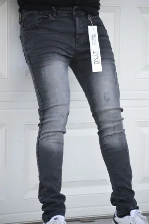 SUPER STRETCH DENIM - SLIM FIT - BUBBLE BLK (DZTR-324 N)