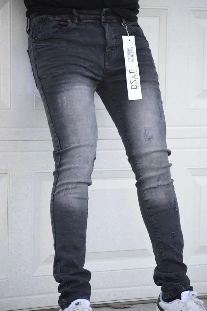 SUPER STRETCH DENIM - SLIM FIT - BUBBLE BLK (DZTR-324 N)