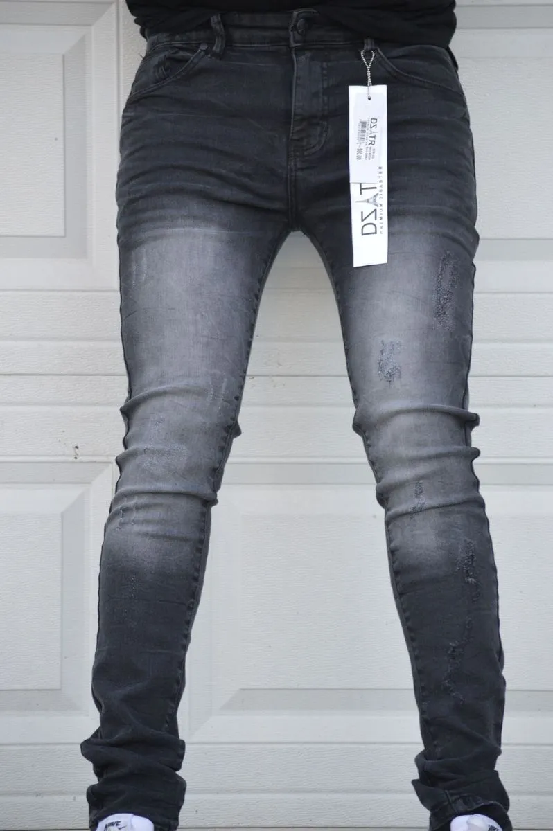 SUPER STRETCH DENIM - SLIM FIT - BUBBLE BLK (DZTR-324 N)