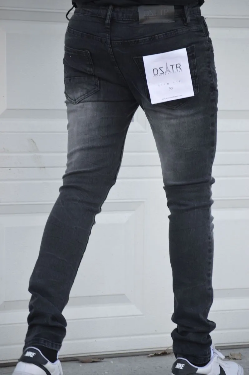 SUPER STRETCH DENIM - SLIM FIT - BUBBLE BLK (DZTR-324 N)