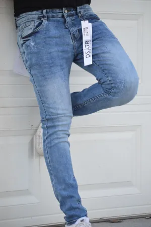 SUPER STRETCH DENIM - SLIM FIT - MEDIUM BLUE (DZTR-407)