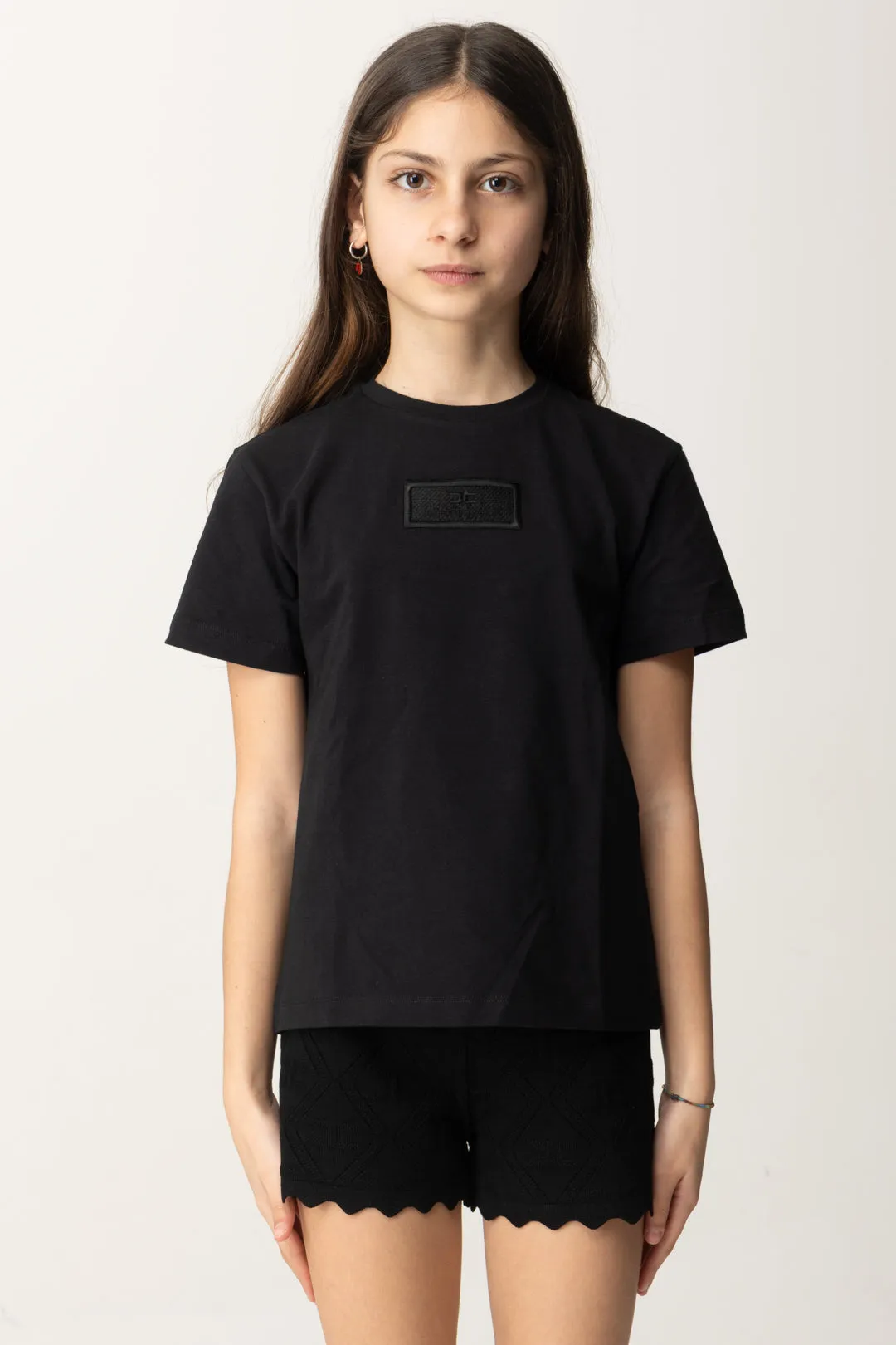 T-shirt con Ricamo Etichetta