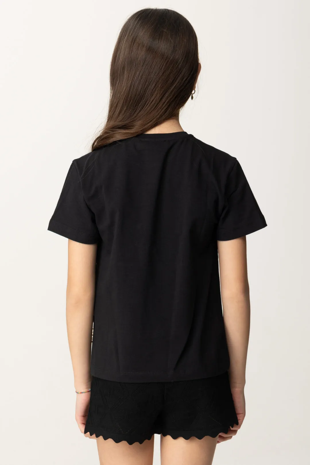 T-shirt con Ricamo Etichetta