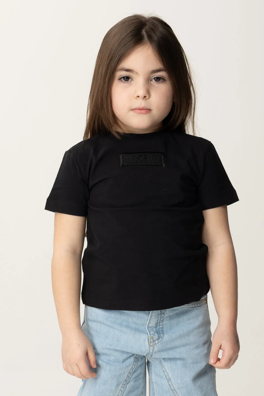 T-shirt con Ricamo Etichetta