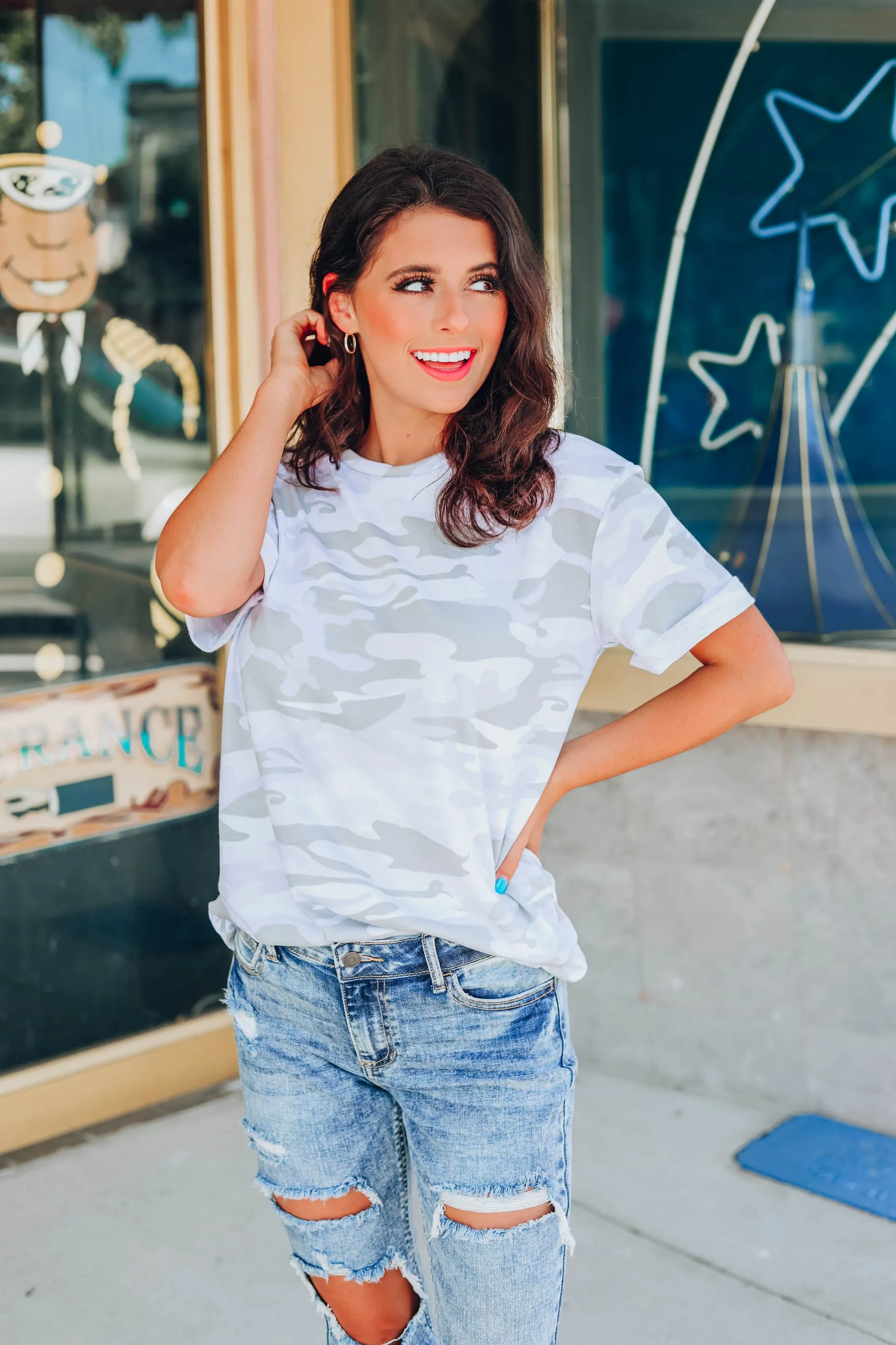 Take Charge Camo Top