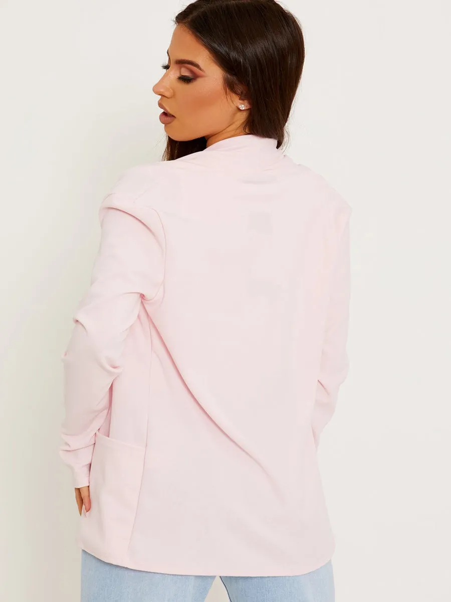 Textured Open Blazer