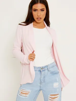 Textured Open Blazer