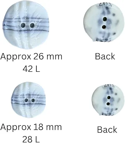 Textured Stone Design Abs Buttons(Pack of 8 Buttons)