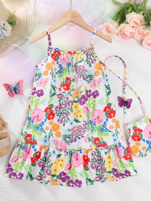 The Brightest Blooms Floral Ruffle Dress