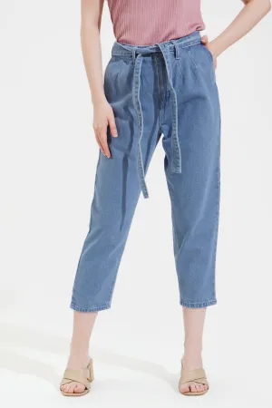 Tie Waist Cozy Jeans