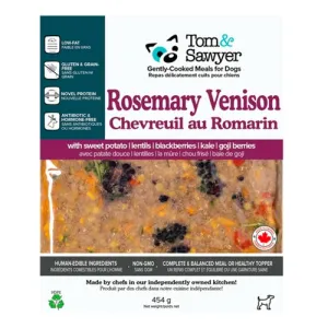 Tom&Sawyer Dog Gently Cooked Rosemary Venison 454g