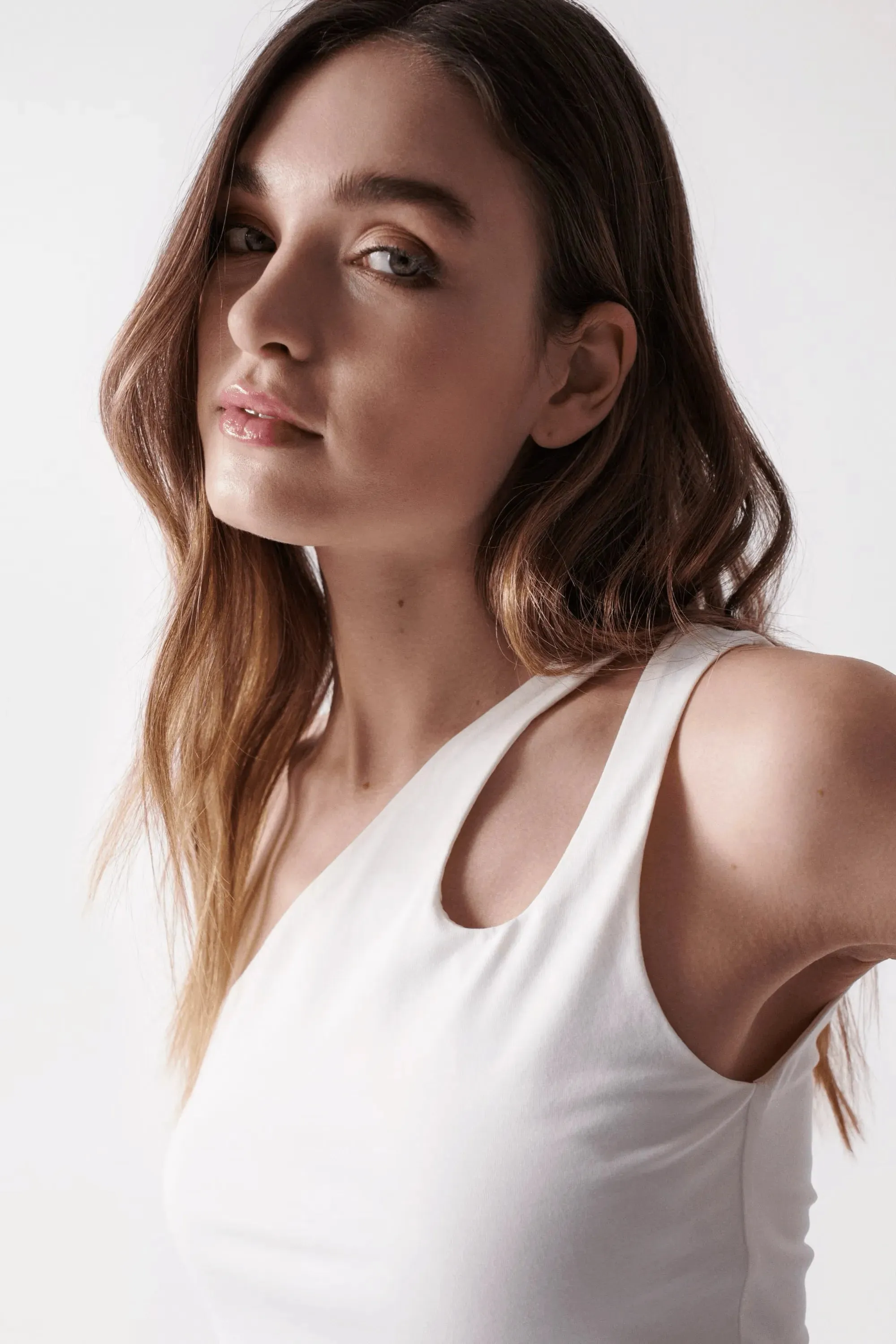 Top Salsa Jeans con Escote Asimétrico Blanco