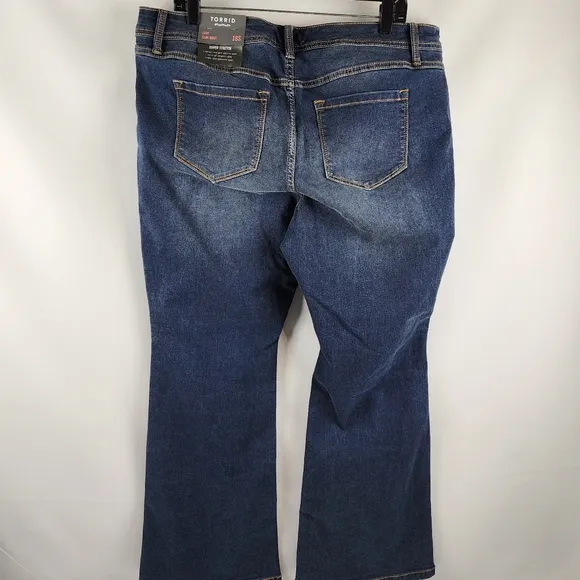Torrid Luxe Slim Boot Jeans Blue Denim Stretch Pants Womens Plus 18S (36x29) NWT