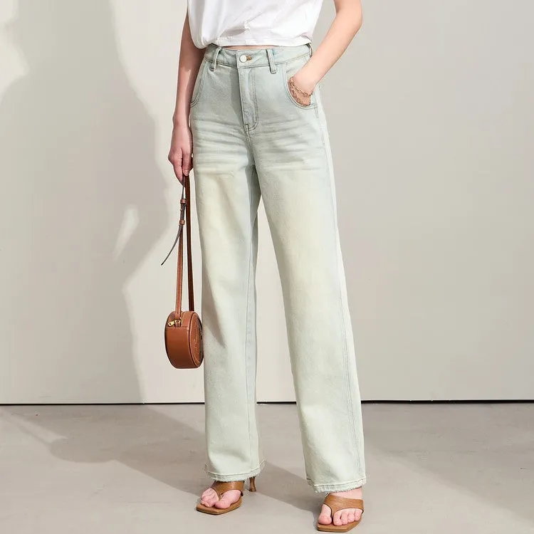 Trendy Vintage Straight-Leg Women's Denim Pants