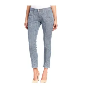 True Religion Womens 29 Audrey Carpenter Relaxed Striped Boyfriend Jeans