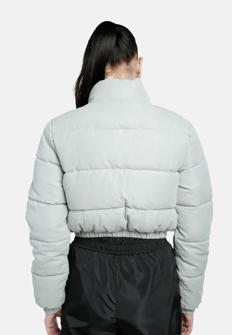 Turtleneck Zip-Up Puffer Jacket