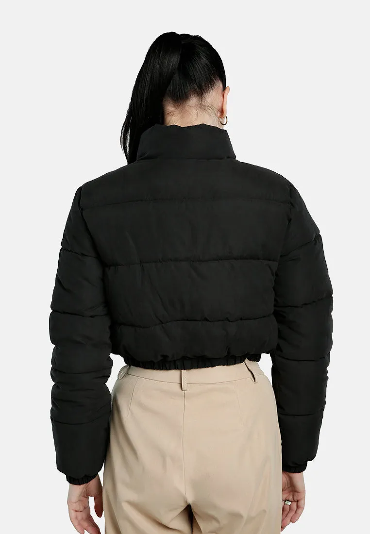 Turtleneck Zip-Up Puffer Jacket