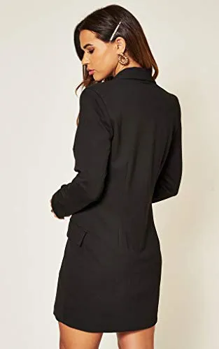 UNIQUE21 Women's Asymmetric Blazer Dress