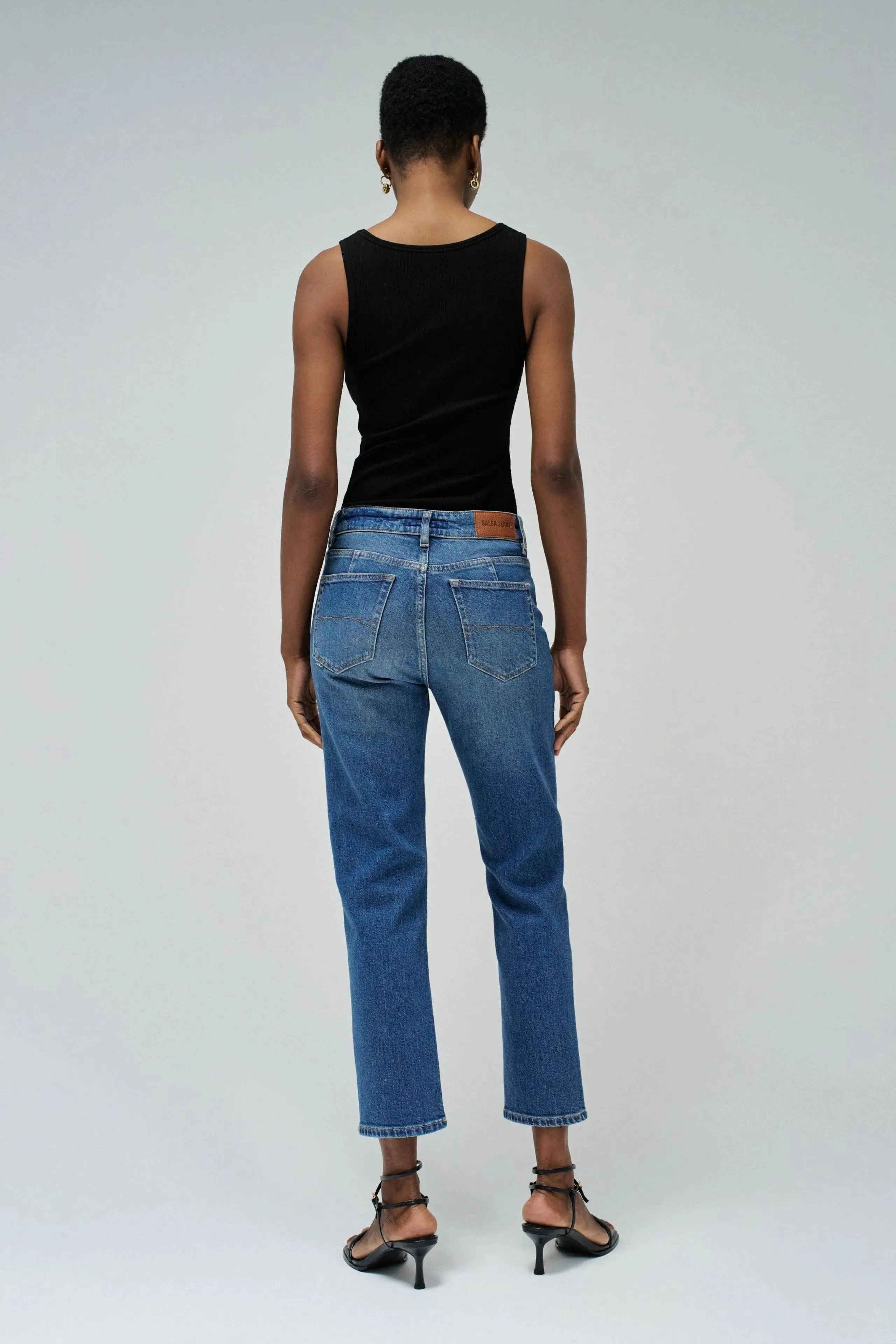 Vaqueros SALSA True Cropped Slim Medium Wash
