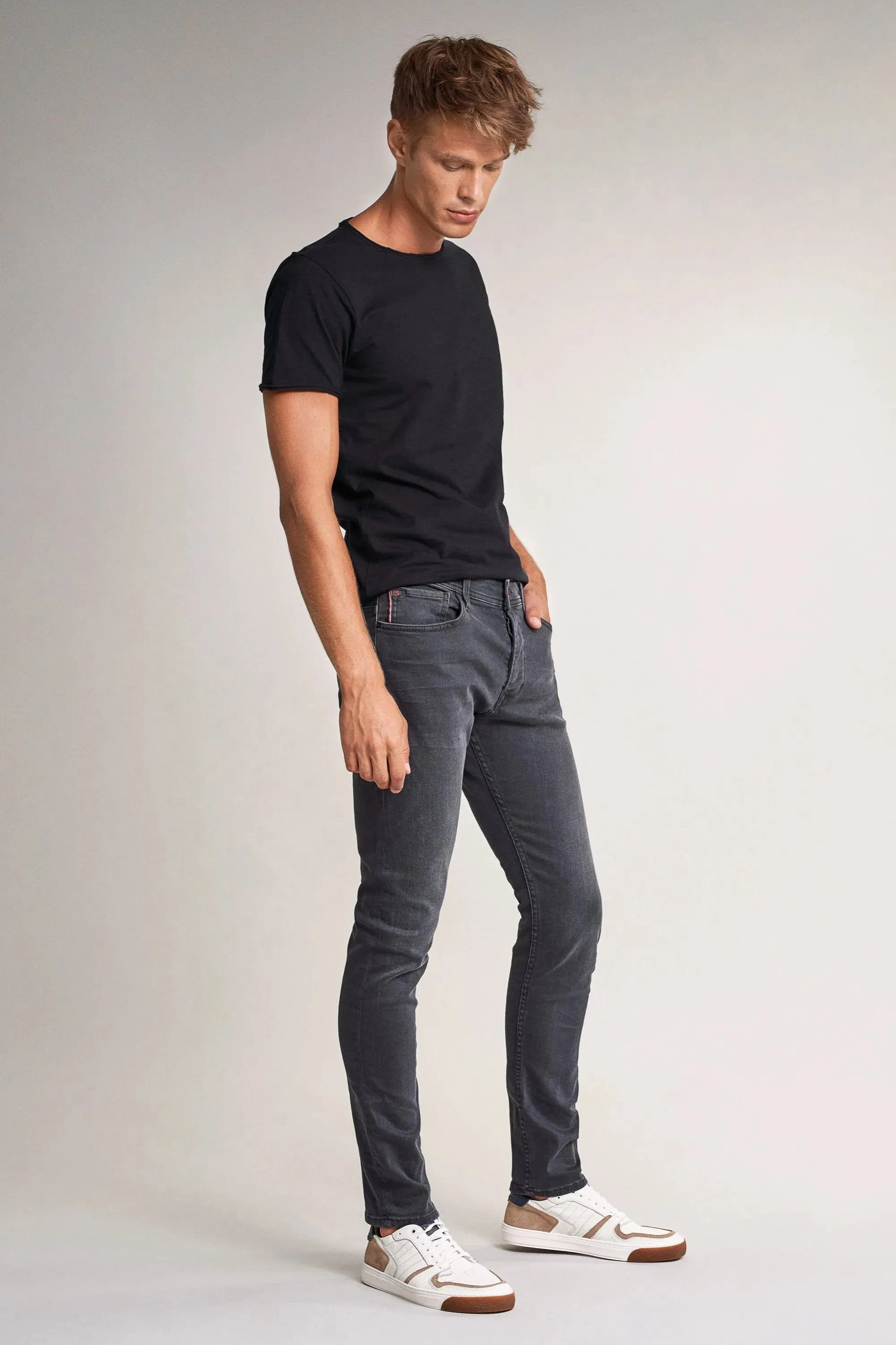 VAQUEROS SLENDER SLIM CARROT GRISES